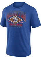 Philadelphia 76ers Blue True Classics Power Phase Short Sleeve Fashion T Shirt