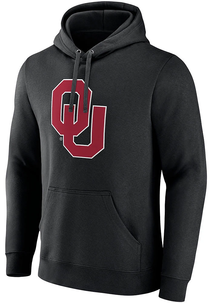 Oklahoma Sooners Mens Black Primary Logo Long Sleeve Hoodie