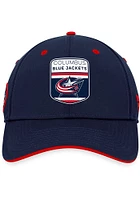 Columbus Blue Jackets Mens Navy 2023 Authentic Pro Draft Stretch Flex Hat