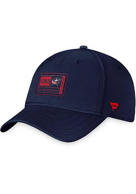 Columbus Blue Jackets Mens Navy 2023 Authentic Pro Training Flex Hat