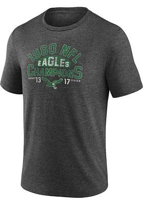 Philadelphia Eagles Charcoal Old Fashioned Short Sleeve Fashion T Shirt