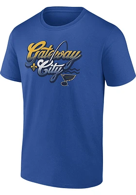 St Louis Blues Blue Iconic Crew Short Sleeve T Shirt