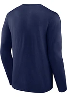 Columbus Blue Jackets Navy Iconic Cotton Long Sleeve T Shirt
