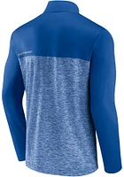 St Louis Blues Mens Blue Iconic Defender 1/4 Zip Long Sleeve Qtr Pullover