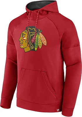 Chicago Blackhawks Mens Red Iconic Defender Pullover Hood