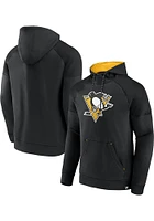 Pittsburgh Penguins Mens Black Iconic Defender Pullover Hood