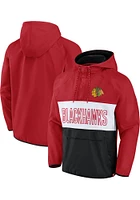 Chicago Blackhawks Mens Red Iconic Defender Anorak Pullover Jackets