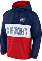 Columbus Blue Jackets Mens Navy Iconic Defender Anorak Pullover