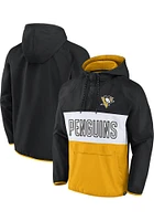 Pittsburgh Penguins Mens Black Iconic Defender Anorak Pullover Jackets
