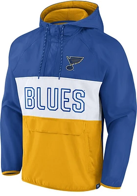 St Louis Blues Mens Blue Iconic Defender Anorak Pullover Jackets