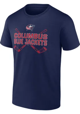 Columbus Blue Jackets Navy Cotton Short Sleeve T Shirt