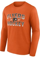 Philadelphia Flyers Orange Cotton Long Sleeve T Shirt
