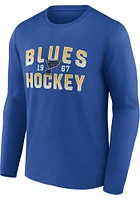St Louis Blues Blue Cotton Long Sleeve T Shirt