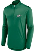 Dallas Stars Mens Kelly Green Poly Long Sleeve Qtr Zip Pullover