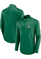Dallas Stars Mens Kelly Green Poly Long Sleeve Qtr Zip Pullover