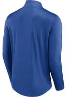 St Louis Blues Mens Blue Poly Long Sleeve Qtr Zip Pullover