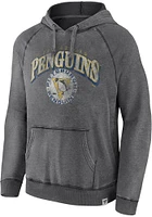 Pittsburgh Penguins Mens Charcoal True Classics Washed Long Sleeve Hoodie