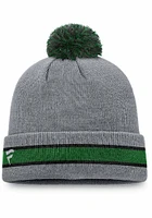 Dallas Stars Grey Holiday Cuff Pom Mens Knit Hat