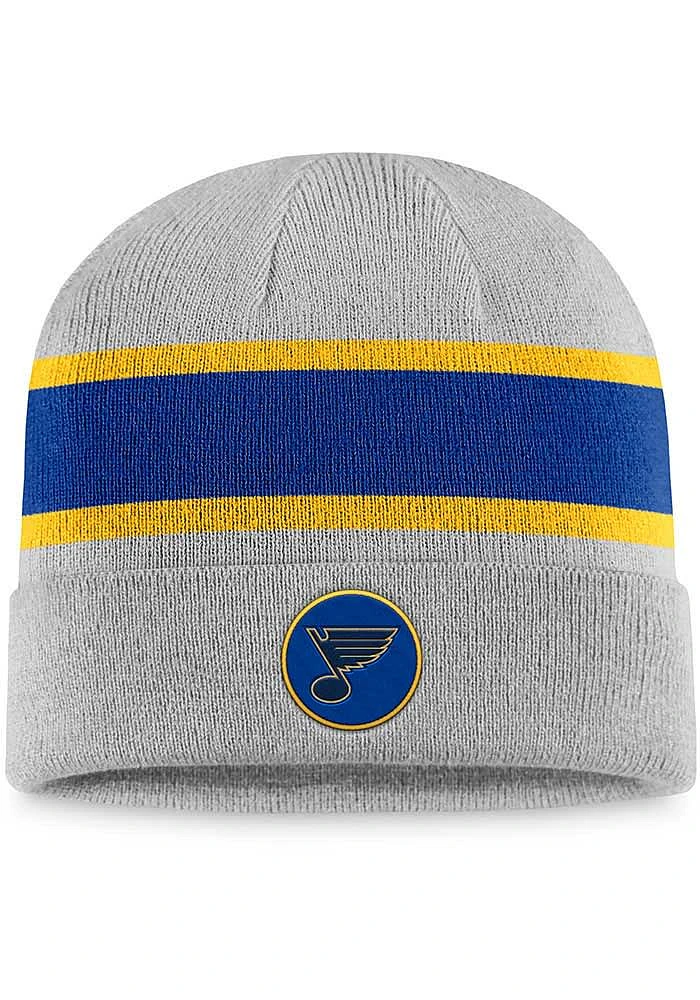 St Louis Blues Grey Holiday Cuff Mens Knit Hat