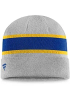 St Louis Blues Grey Holiday Cuff Mens Knit Hat