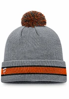 Philadelphia Flyers Grey Holiday Cuff Pom Mens Knit Hat