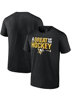 Pittsburgh Penguins Black Team Slogan Short Sleeve T Shirt