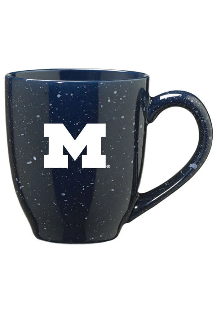 Michigan Wolverines 16oz Speckled Ceramic Mug - Blue