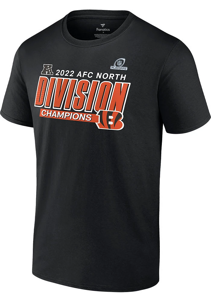 Cincinnati Bengals Black 2022 Division Champions Short Sleeve T Shirt