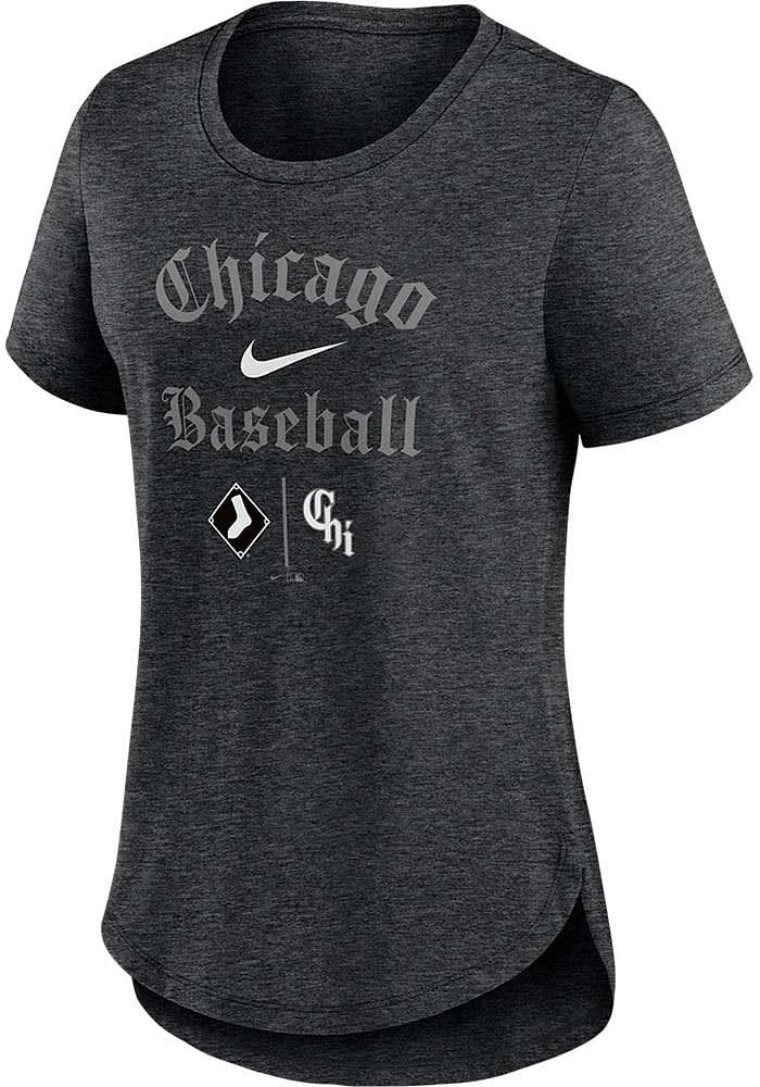 Nike Chicago White Sox Womens Black City Connect Short Sleeve T-Shirt