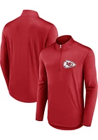 Kansas City Chiefs Mens Red TOUGH MINDED Long Sleeve Qtr Zip Pullover