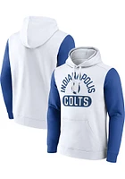 Indianapolis Colts Mens White EXTRA POINT Long Sleeve Hoodie