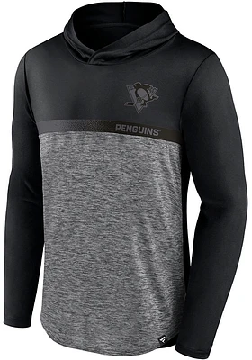 Pittsburgh Penguins Mens Black Iconic Defender Lightweight Hood
