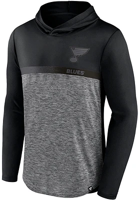 St Louis Blues Mens Black Iconic Defender Lightweight Hood