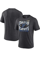St Louis Blues Charcoal Wraparound Short Sleeve Fashion T Shirt