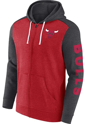 Chicago Bulls Mens Red Promo Full Long Sleeve Zip Jacket