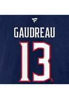 Johnny Gaudreau Columbus Blue Jackets Navy Name And Number Short Sleeve Player T Shirt