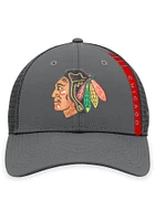 Chicago Blackhawks 2022 Authentic Pro Home Ice Trucker Adjustable Hat - Charcoal