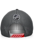 Chicago Blackhawks 2022 Authentic Pro Home Ice Trucker Adjustable Hat - Charcoal