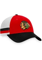 Chicago Blackhawks Breakaway Striped Trucker Adjustable Hat - Red