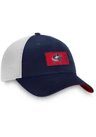 Columbus Blue Jackets 2022 Authentic Pro Primary Trucker Adjustable Hat - Navy Blue