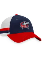 Columbus Blue Jackets Breakaway Striped Trucker Adjustable Hat - Navy Blue