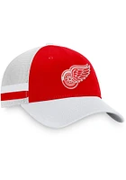 Detroit Red Wings Breakaway Striped Trucker Adjustable Hat - Red