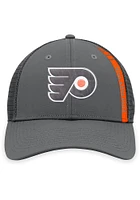 Philadelphia Flyers 2022 Authentic Pro Home Ice Trucker Adjustable Hat - Charcoal