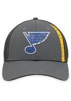 St Louis Blues 2022 Authentic Pro Home Ice Trucker Adjustable Hat - Charcoal