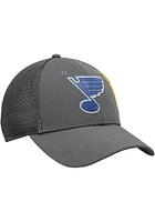 St Louis Blues 2022 Authentic Pro Home Ice Trucker Adjustable Hat - Charcoal