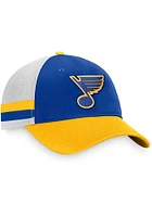 St Louis Blues Breakaway Striped Trucker Adjustable Hat - Blue