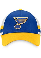 St Louis Blues Breakaway Striped Trucker Adjustable Hat - Blue