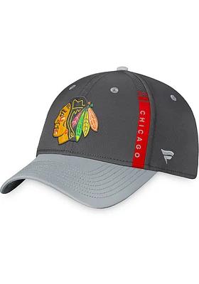 Chicago Blackhawks Mens Charcoal 2022 Authentic Pro Home Ice Flex Hat