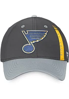 St Louis Blues Mens Charcoal 2022 Authentic Pro Home Ice Flex Hat