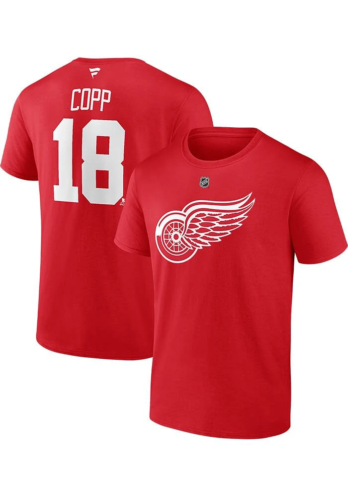 Andrew Copp Detroit Red Wings Name And Number Short Sleeve Player T Shirt